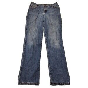 Lee Womens Straight Leg Jeans Size 8 Light Wash Classic Fit Denim
